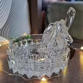 Crystal Turtle With Water Plate For Good Luck Decorative Showpiece